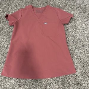 Figs Mauve one pocket scrub top